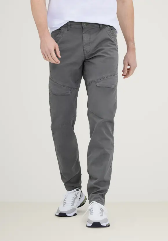 Slim Fit Cargohose - steel grey