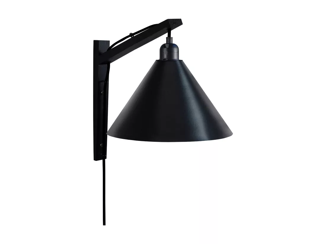Applique bois noir,métal 30cm.