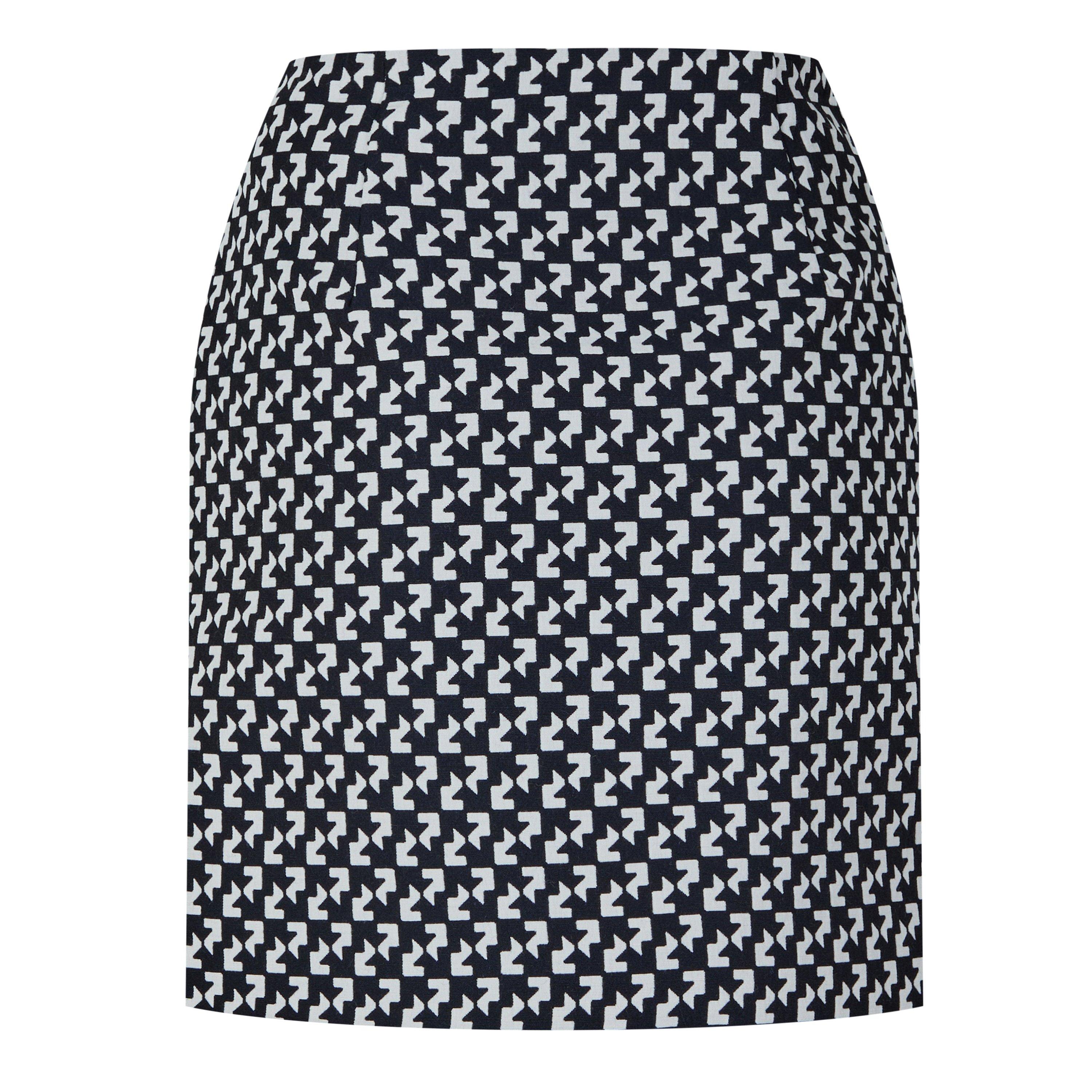 Off White Abstract Wrap Skirt