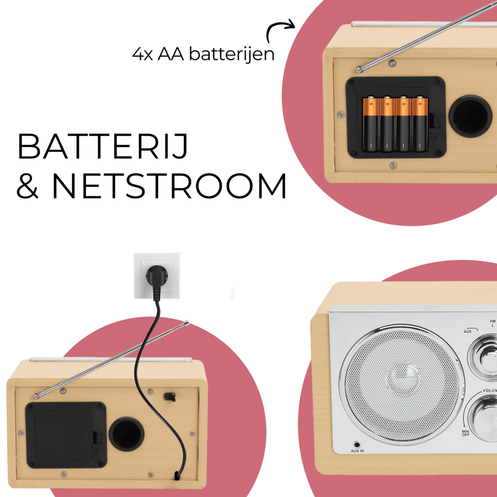 Denver TR63 AM/FM radio - Lightwood