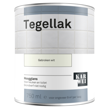 Karwei tegellak hoogglans gebroken wit 750 ml