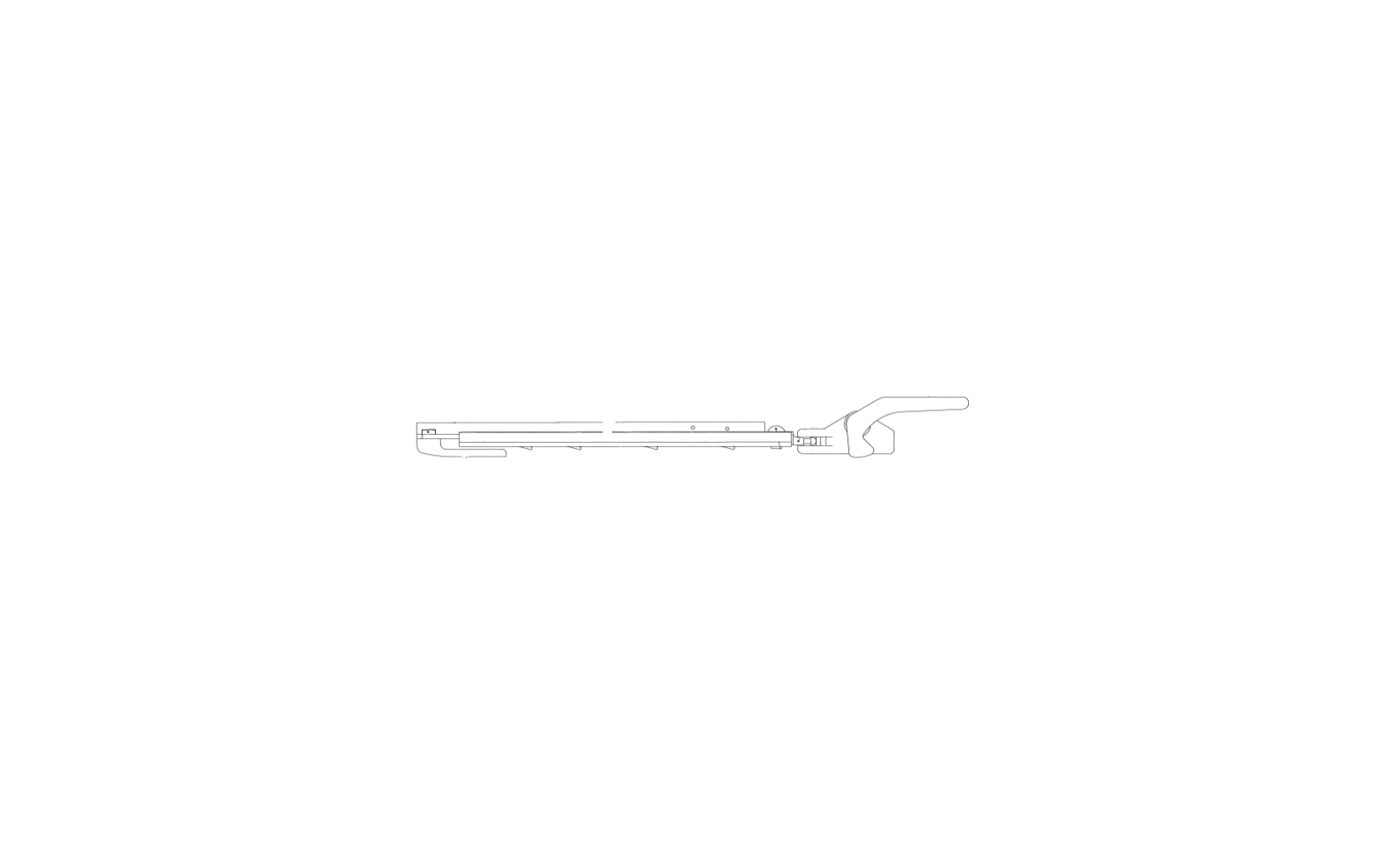 Polyplastic Fensteraussteller mit Klick Klack Automatik 23 cm links
