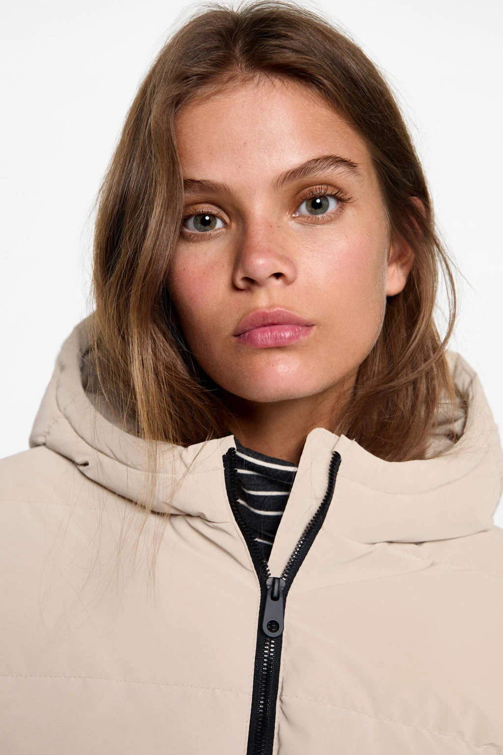 MANGO TEEN gewatteerde jas beige