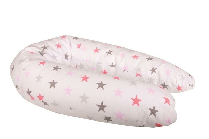 STILLKISSEN 190 CM STERNE ROSA