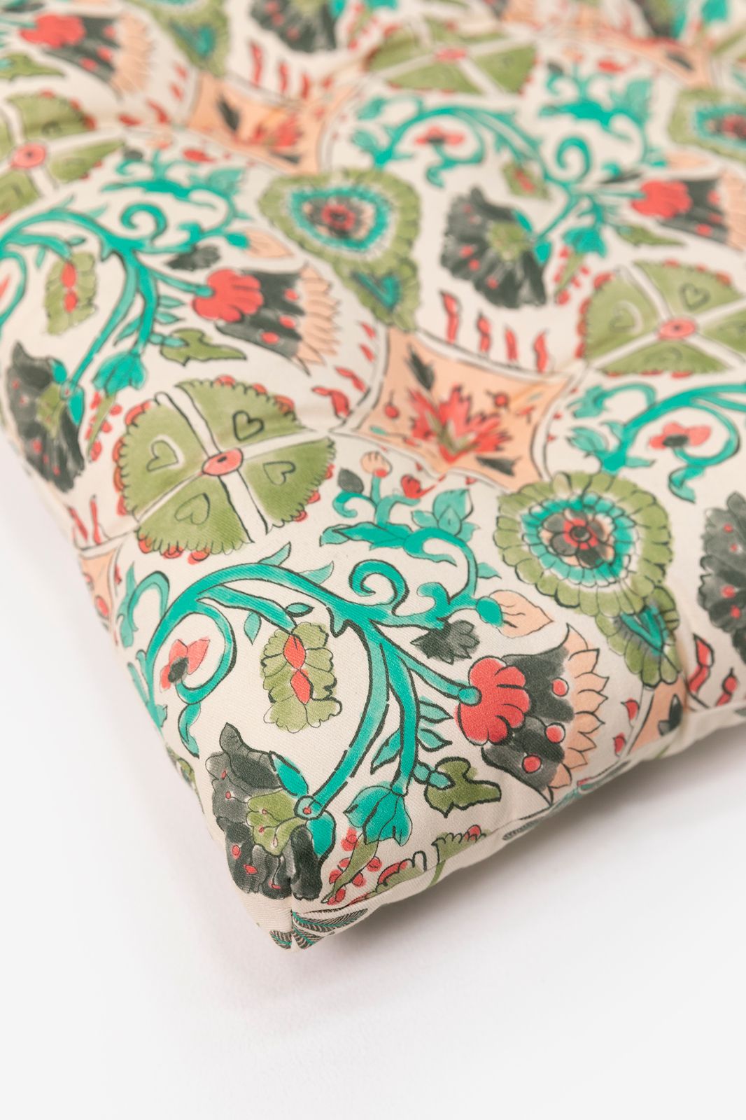 Multicolour tuinkussen fanback chair met print