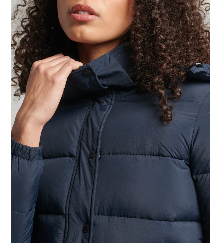 Jaqueta curta com capuz Superdry Mid-Duty, azul marinho