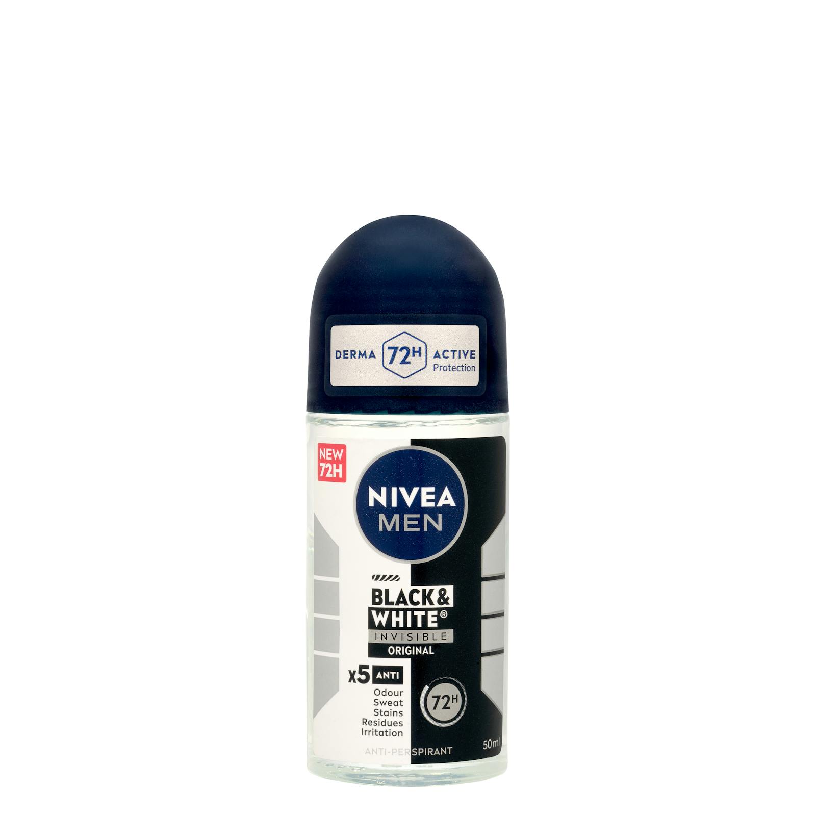 Déodorant anti-transpirant à bille Invisible Black & White Nivea Men