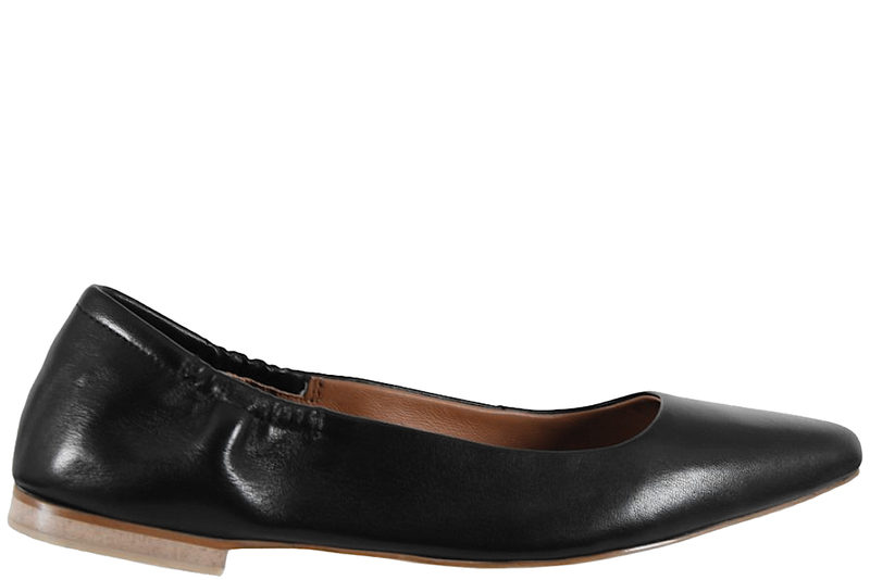 COPENHAGEN SHOES BALLERINA I SORT GLAT SKIND
