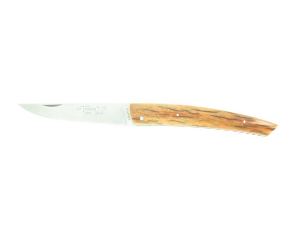 Le Thiers Pote manche en os de Girafe teinté (marron) Couteau Le Thiers par Locau