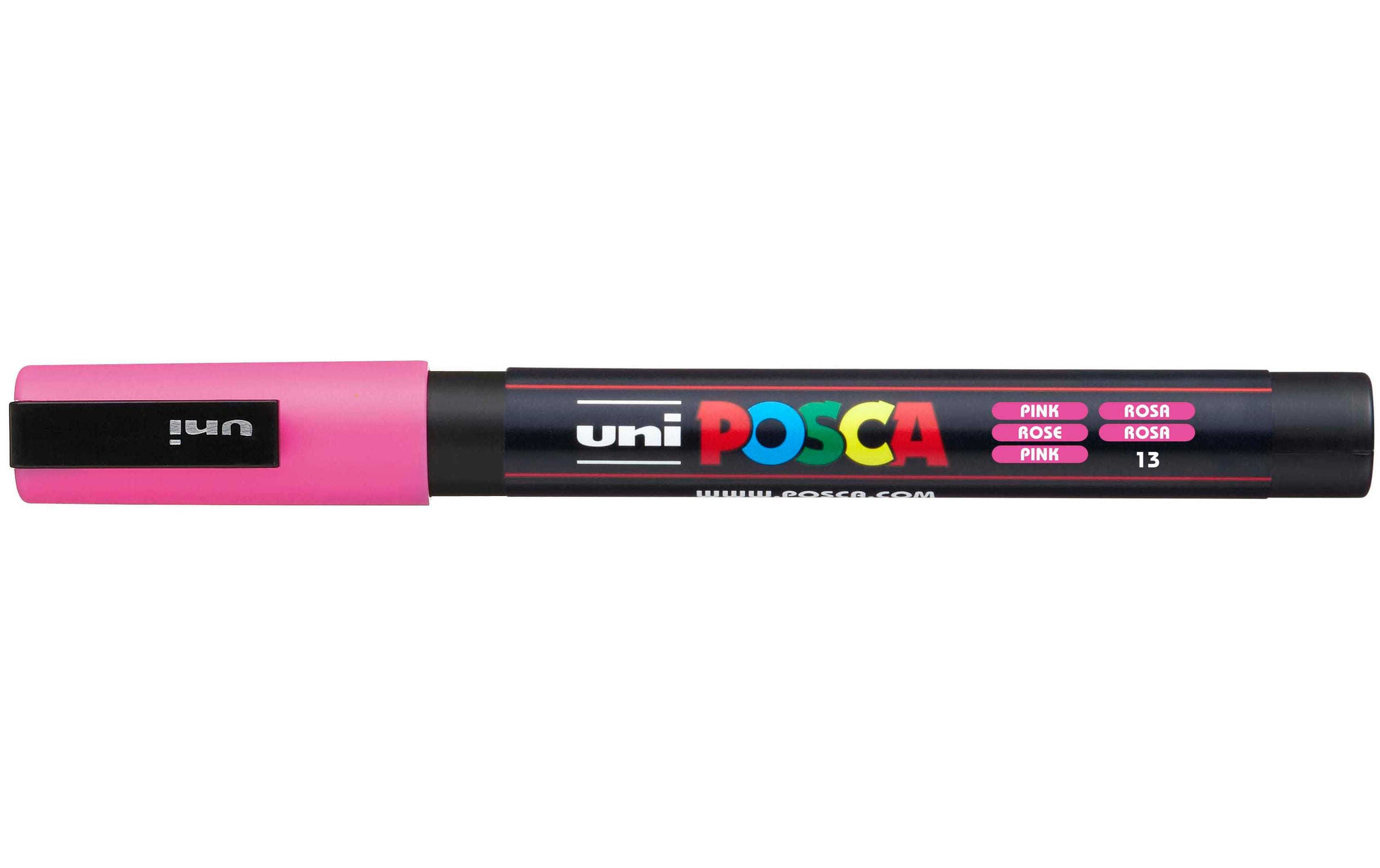 Permanent-Marker POSCA 0.9-1.3 mm, RosaUniversell einsetzbarer Marker