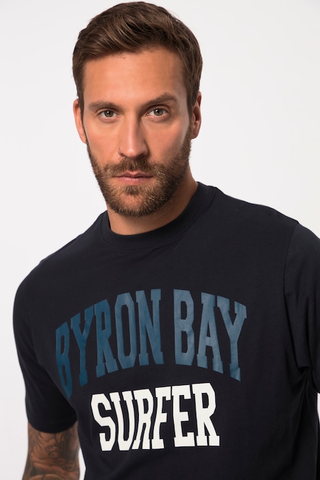 T-Shirt, Halbarm, Surfer-Print, Rundhals, bis 8 XL