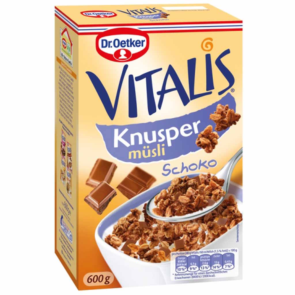Dr.Oetker VITALIS Knusper Müsli Schoko 600g MHD:30.11.25
