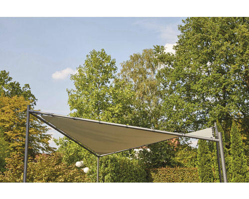 Berlino Paviljoen 300 x 300 cm, lichtgrijs polyester, insteeksysteem