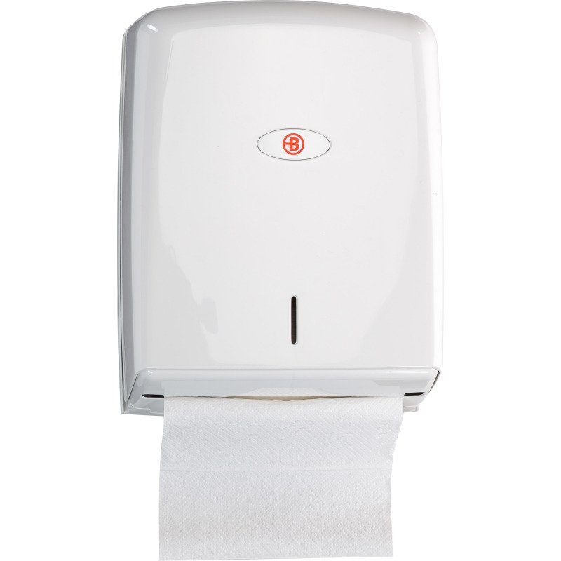 Distributeur essuie-mains manuel blanc Bruneau