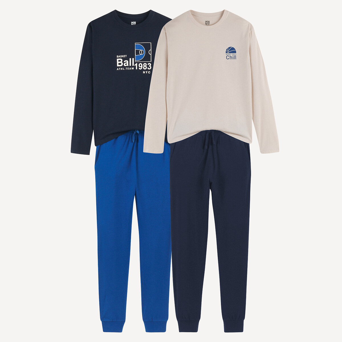 COLEÇÃO LA REDOUTE<br>Conjunto de 2 pijamas de algodão