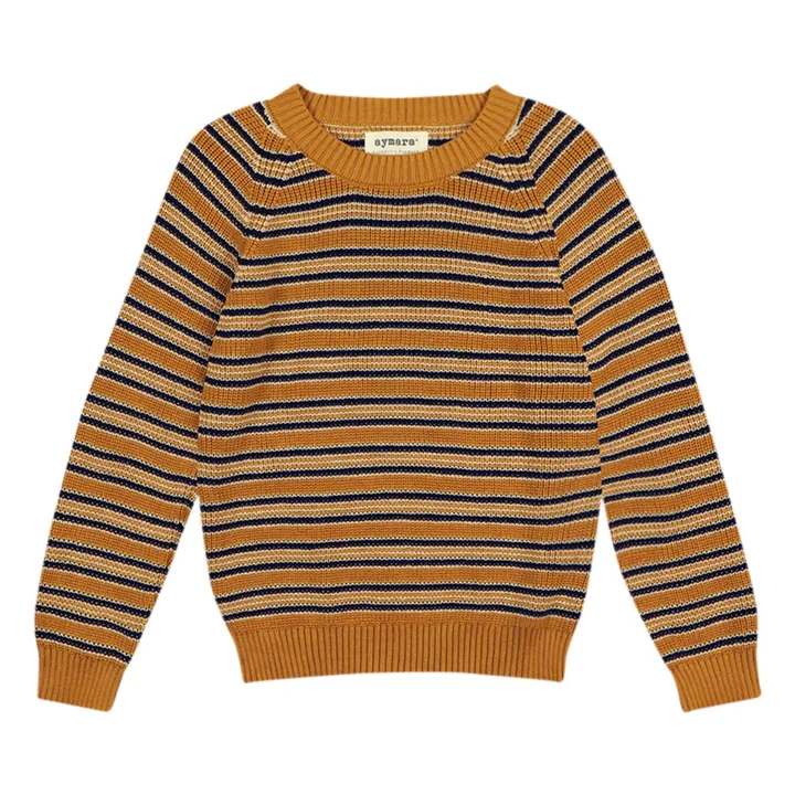 Aymara Pull Blas Rayure Coton Bio | Miel