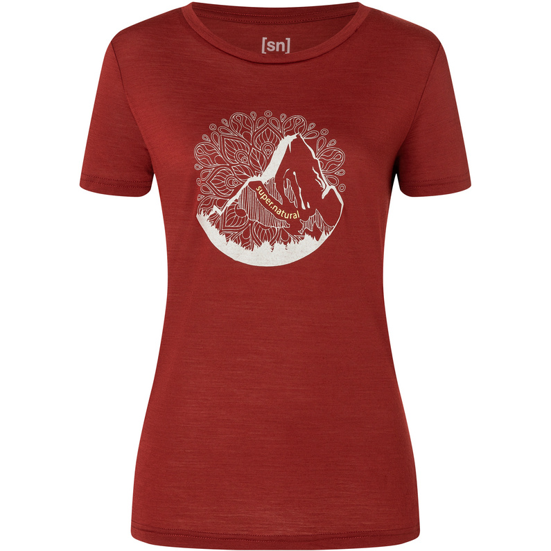 Super.Natural Damen Mountain Mandala Tree T-Shirt