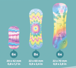 Wild Stripes Pleister Waterproof Rainbow 20ST