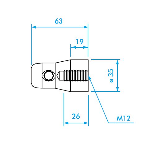 Prolyte halve conische truss verbinding X30 serie (19mm)