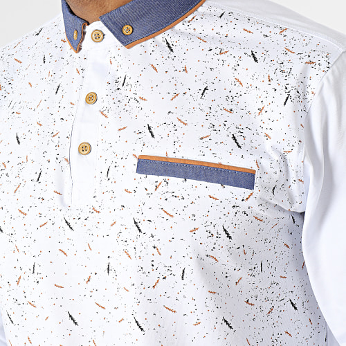 Polo Manches Longues Blanc