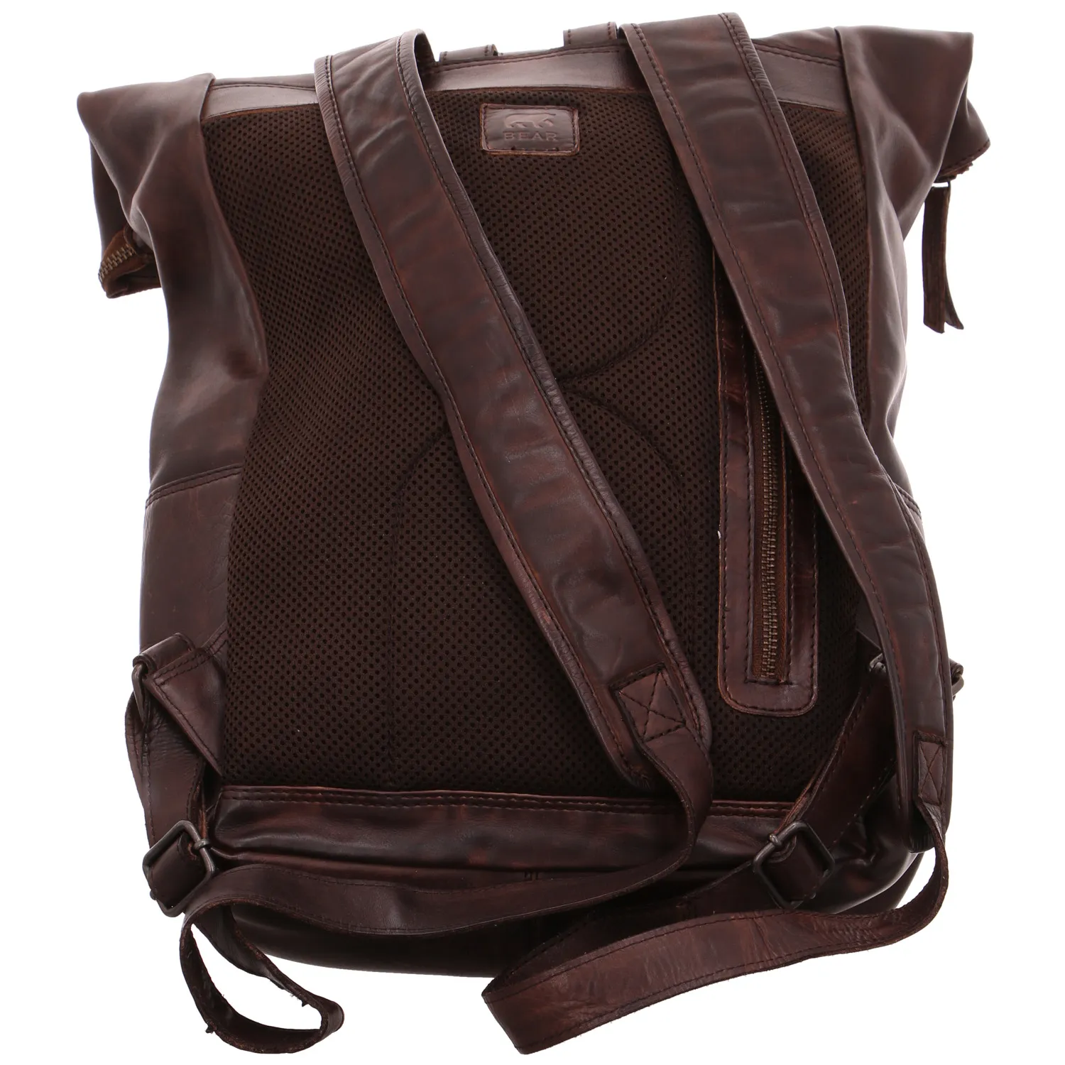 BEAR DESIGN Rucksack Braun Leder  mit Laptopfach