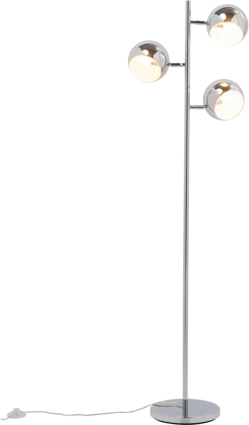 Kare Design Standleuchte Calotta, Chrom, Stehleuchte, Leselampe, Stahlgestell, Leuchtmittel nicht inklusive, 151x40x26 cm (H/B/T)