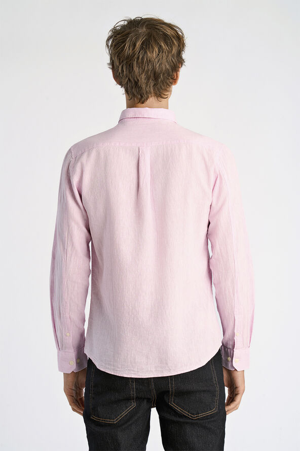 Lindbergh Cotton/linen shirt L/S Lyserød