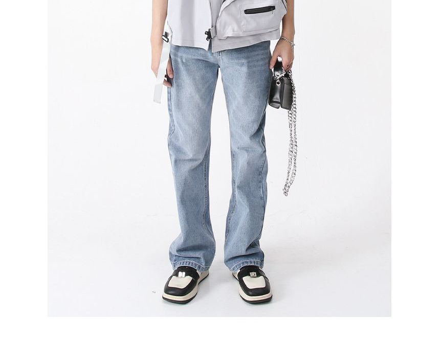 FAERIS - Mid Rise Washed Flared Jeans