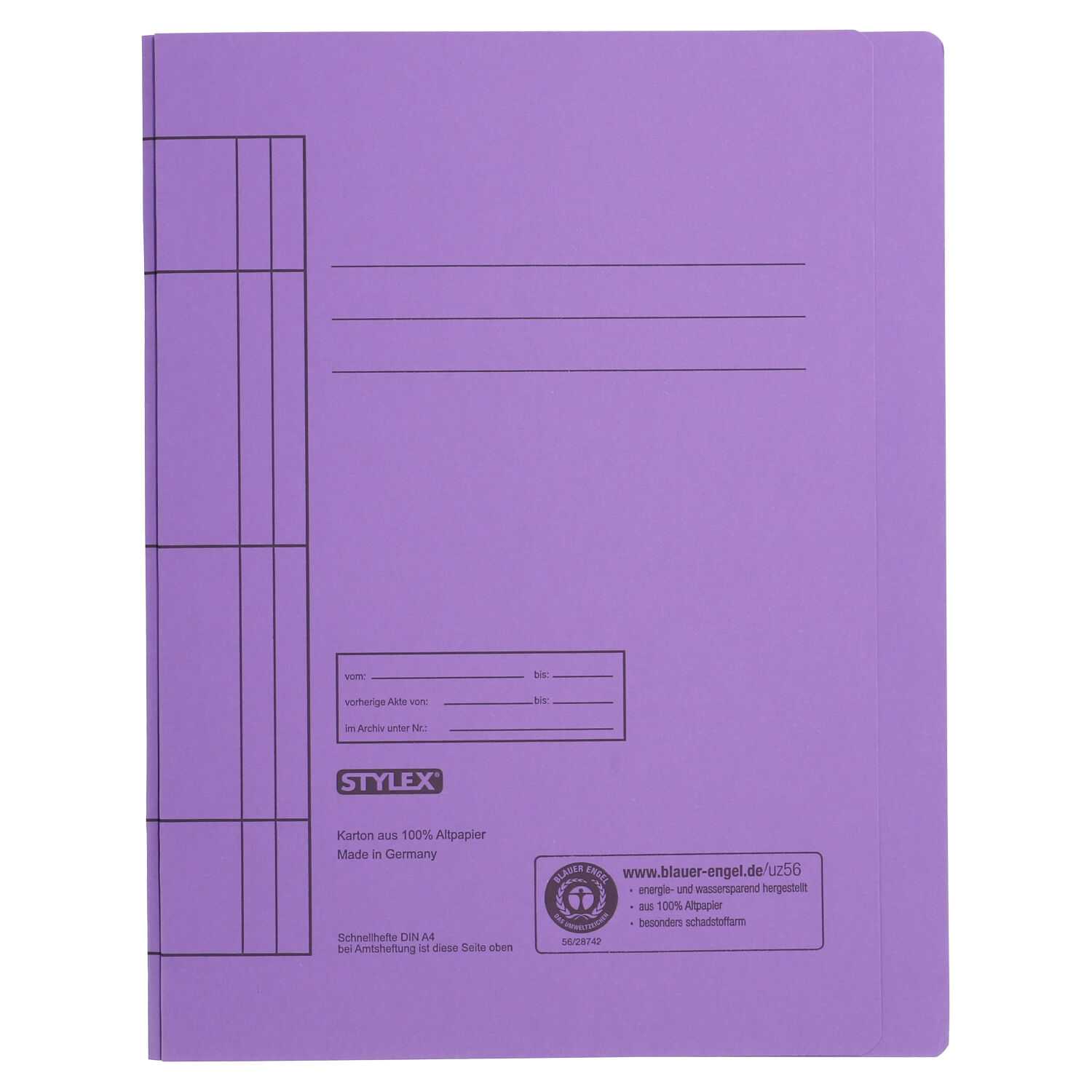 STYLEX® Schnellhefter DIN A4 Karton violett