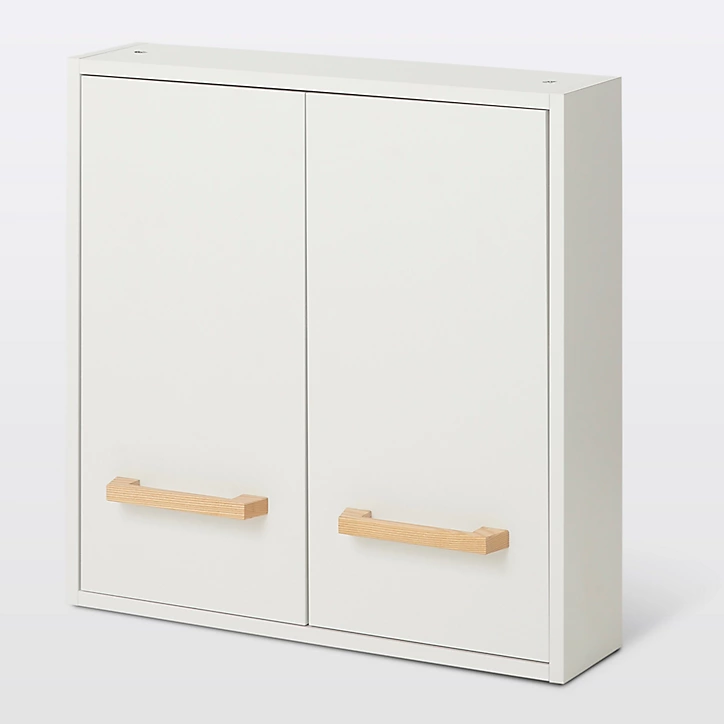 Armoire de salle de bains faible profondeur GoodHome Ladoga blanc L. 60 x H. 60 x P. 15 cm