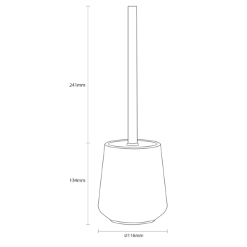 Sealskin Conical toiletborstelhouder porselein zwart