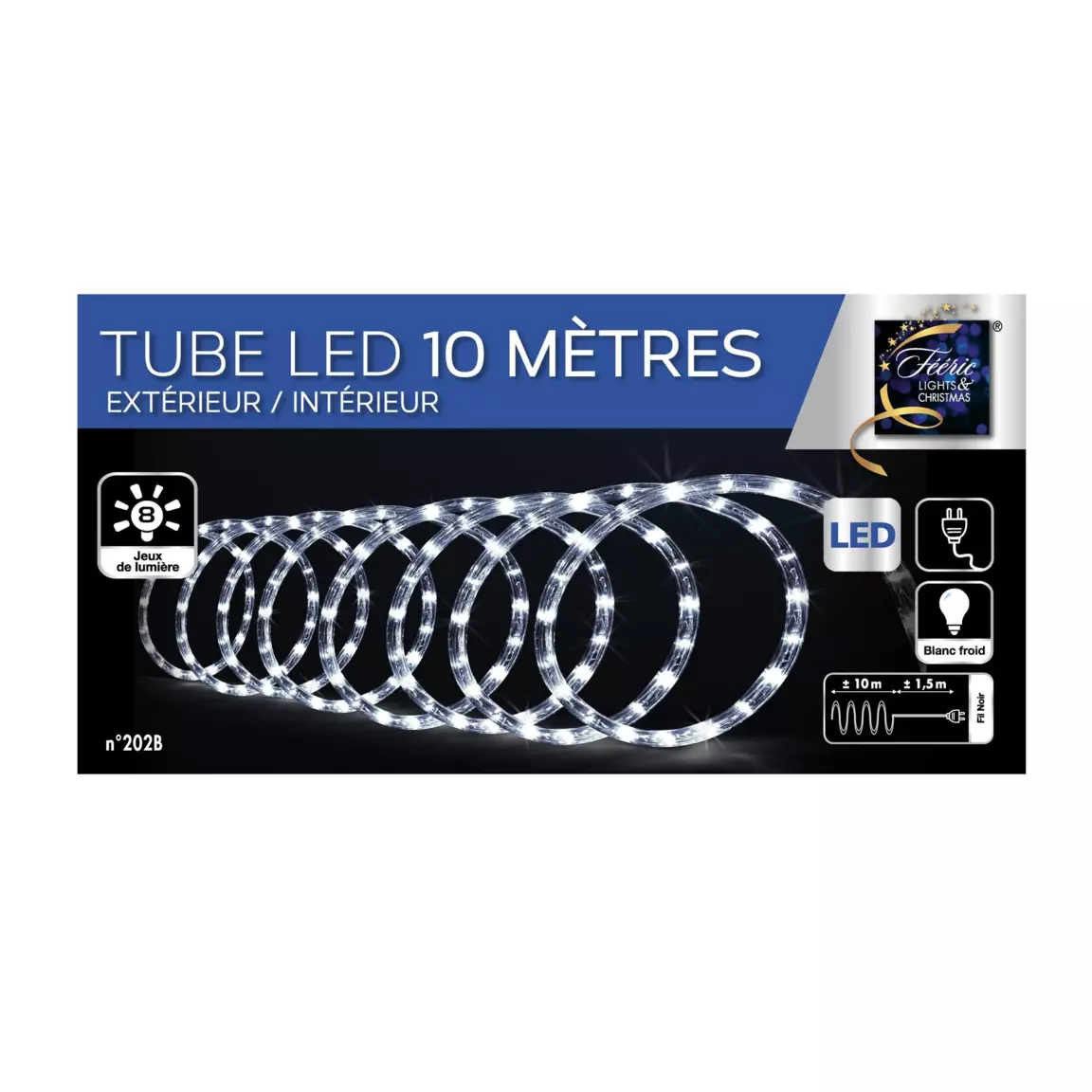 Tube lumineux 180 LED (10 m) Blanc froid
