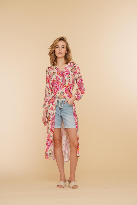 Geisha blauwe dames korte broek