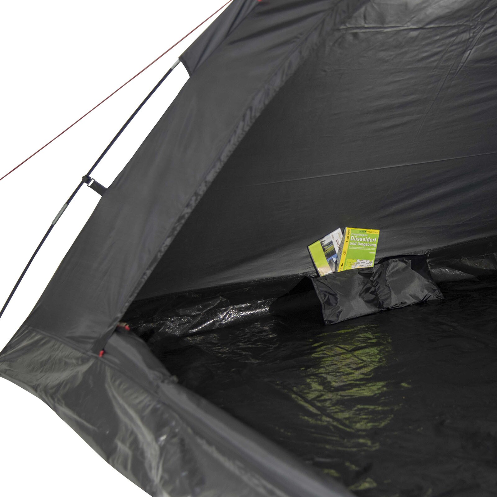 HIGH PEAK Kuppelzelt Monodome XL 4 Personen Camping Bike Zelt Familienzelt Groß Farbe: schwarz