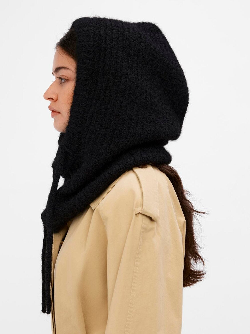 Object  Milu Cable Knit Balaclava - sort