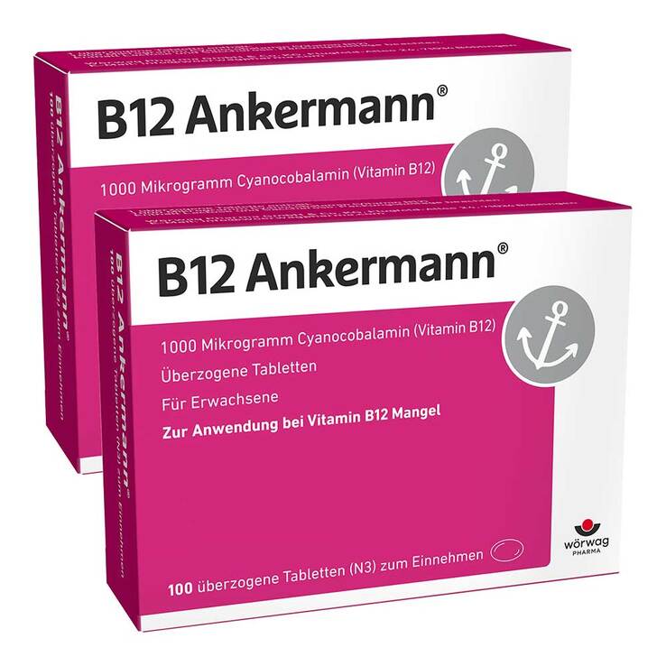 B12 Ankermann 1000 µg Vitamin B12 Tabletten hochdosiert, 2x100 St