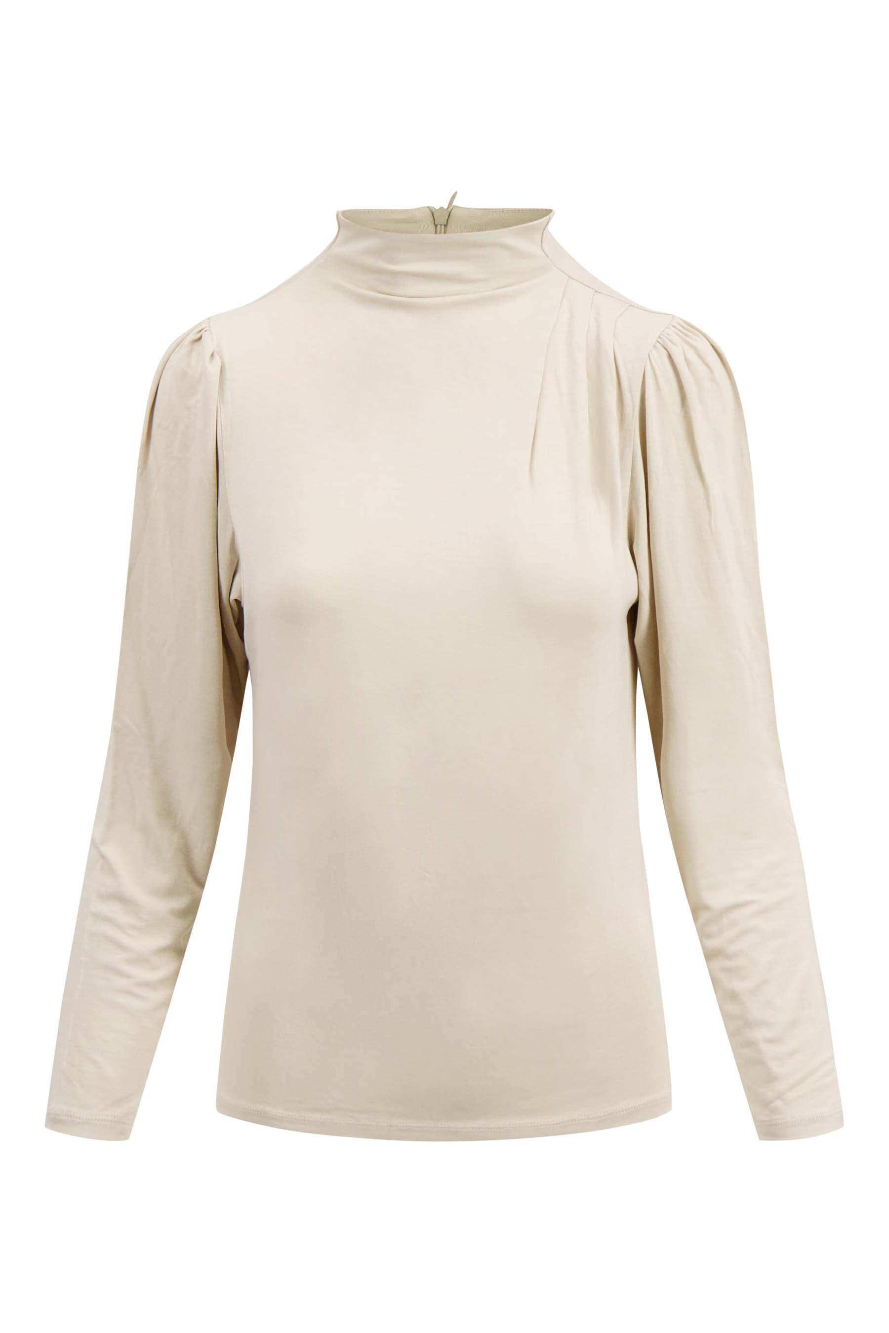 top met plooi detail