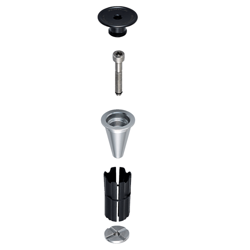 Token Top cap sort med expander Ø 22,5-25mm