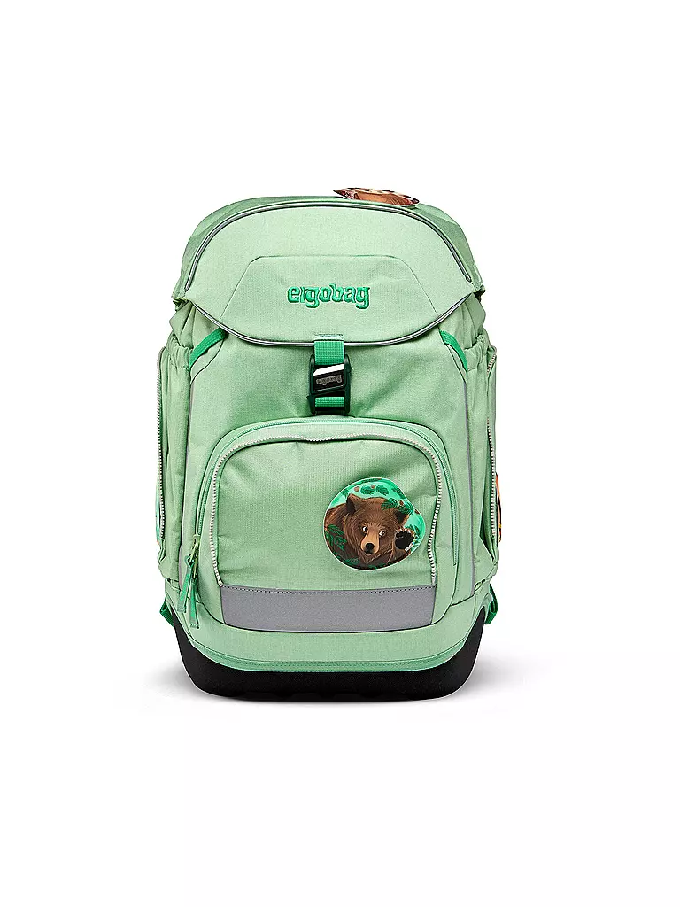 ERGOBAG Schultaschen Set 6tlg PACK Eco Hero - WaldBärwohner hellgrün