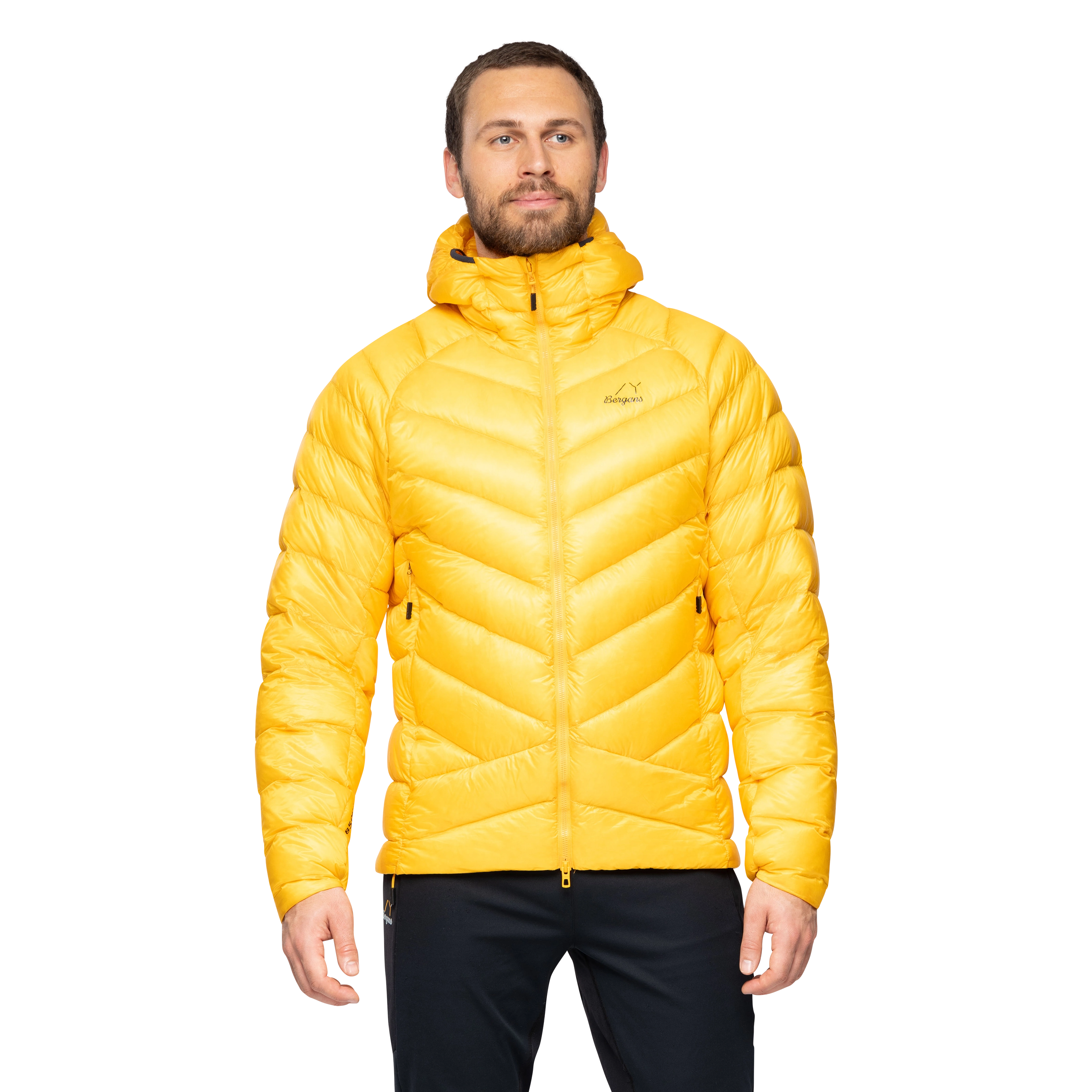 Y LightLine Weightless Down Jacket Hood Men Mango Yellow