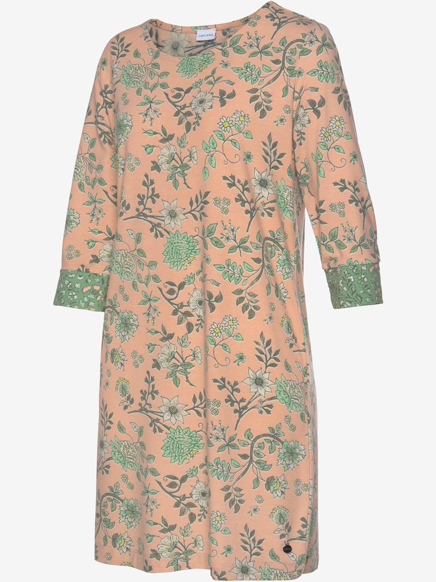 Chemise de nuit fantaisie, imprimé floral
