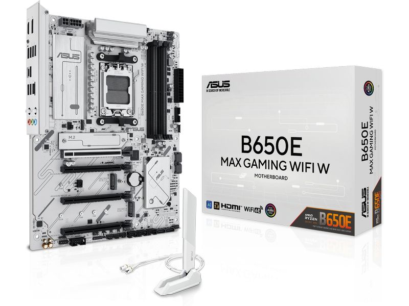ASUS Mainboard B650E MAX GAMING WIFI W ATX-Mainboard mit AM5 Sockel und WLAN