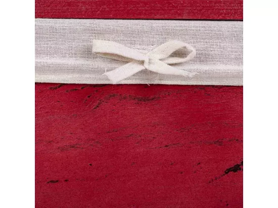 Ensemble de 2 paniers à linge en bois rouges