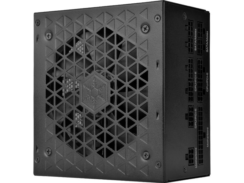 SilverStone Netzteil DA750 Gold 750 W Vollständig modulares ATX-Netzteil mit 120-mm-FDB-Lüfter