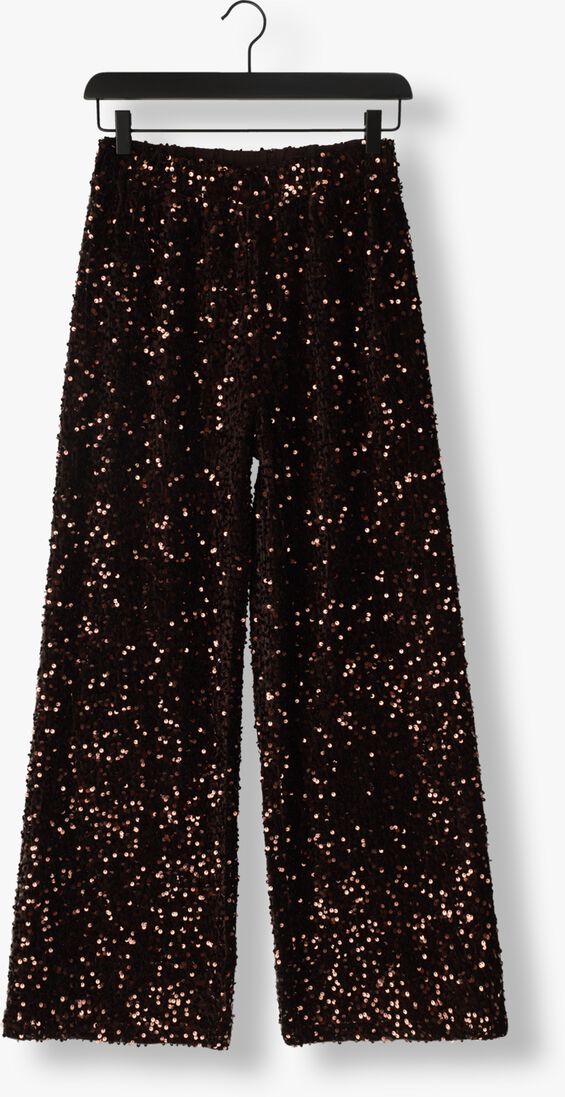 SUMMUM rode summum wijde broek pants sequins velour
