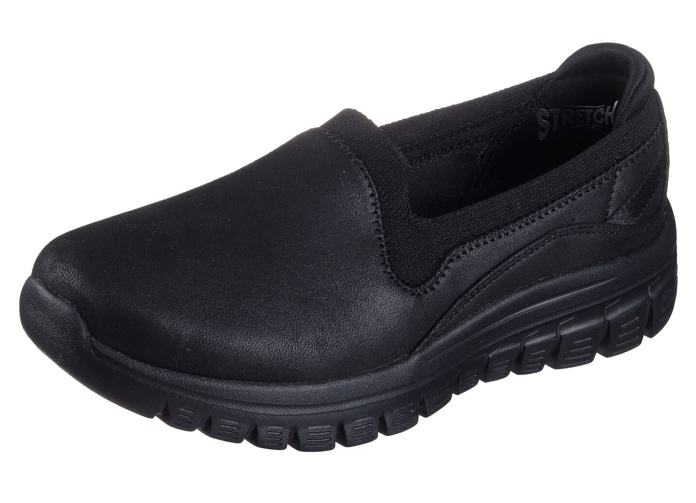 SKECHERS, klassiche Damen-Slipper, aus Synthetik und elastischem Strick-Material