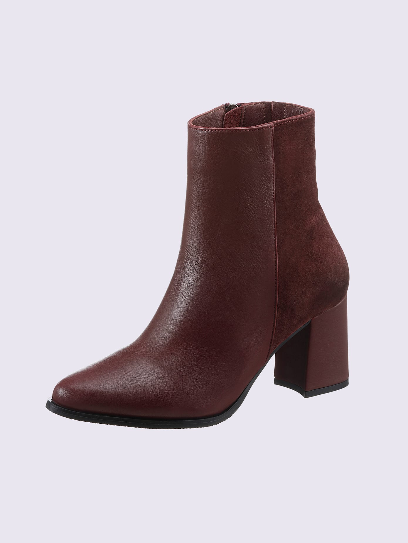 Bottines cuir de bœuf nappa et velours