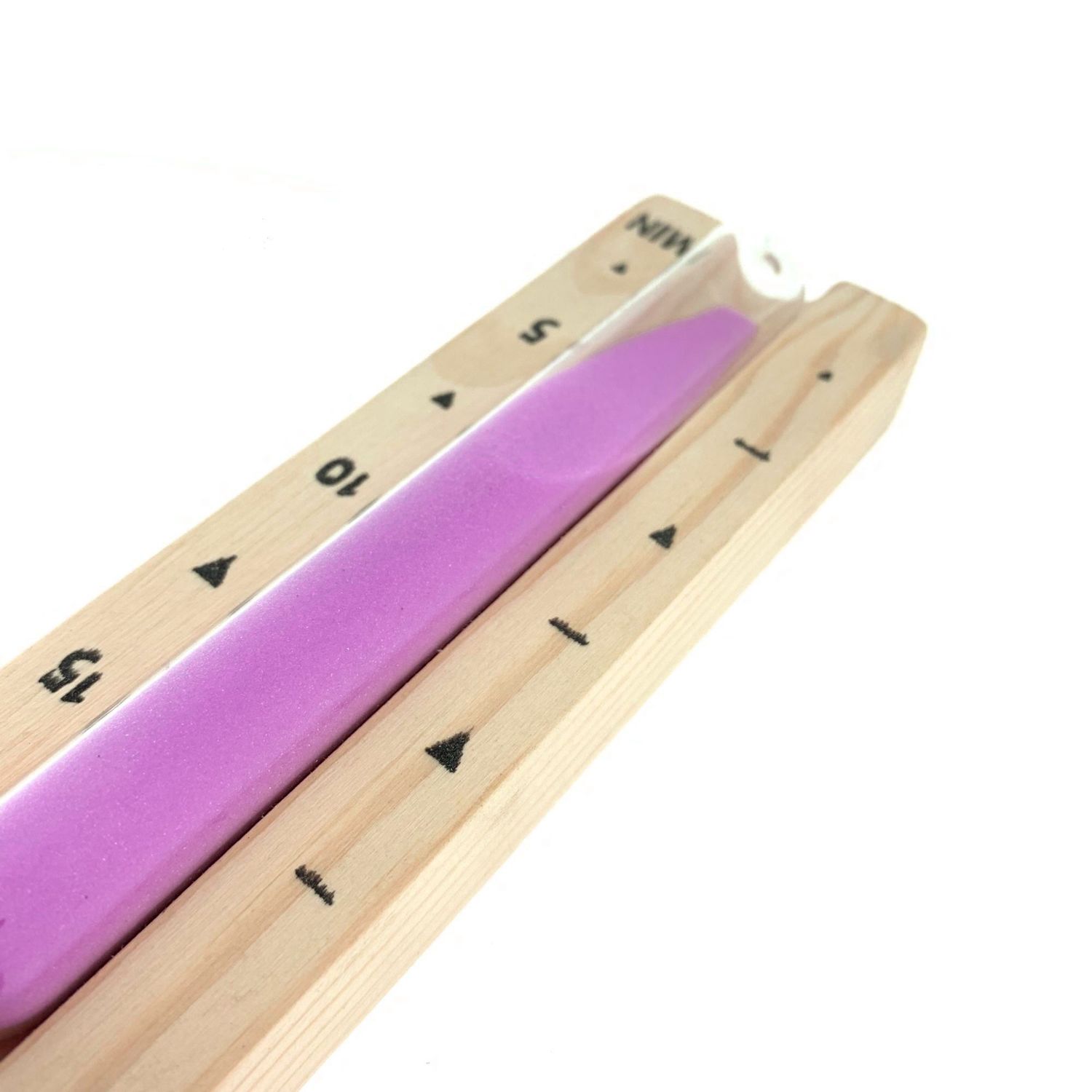 Dewello® Sauna Sanduhr 15 Minuten aus 100% Pinie + 2 Schrauben, vorgebohrt - Glas robust & hitzebeständig, Sauna Zubehör