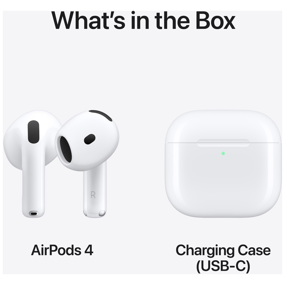 Apple AirPods 4 (2024) trådløse hodetelefoner med ladeetui (USB-C)