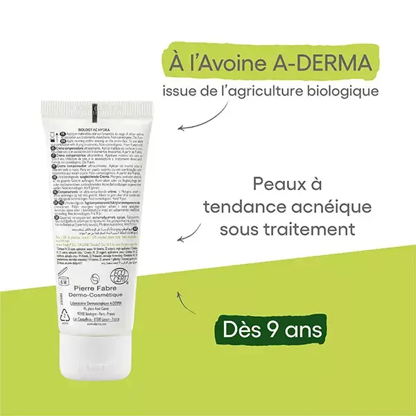 A-Derma Biology AC Hydra Creme Compensador Ultra-Suavizante 40 ml